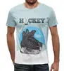 Заказать мужскую футболку в Москве. Футболка с полной запечаткой (мужская) Хоккей  от T-shirt print  - готовые дизайны и нанесение принтов.