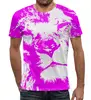 Заказать мужскую футболку в Москве. Футболка с полной запечаткой (мужская) Розовый лев от Мурад Мокран - готовые дизайны и нанесение принтов.
