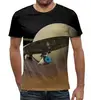 Заказать мужскую футболку в Москве. Футболка с полной запечаткой (мужская) Сатурн от Violet - готовые дизайны и нанесение принтов.