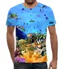 Заказать мужскую футболку в Москве. Футболка с полной запечаткой (мужская) Морской риф от THE_NISE  - готовые дизайны и нанесение принтов.
