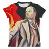 Заказать мужскую футболку в Москве. Футболка с полной запечаткой (мужская) Ленин с флагом от СССР магазин - готовые дизайны и нанесение принтов.