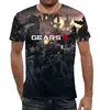 Заказать мужскую футболку в Москве. Футболка с полной запечаткой (мужская) Gears of War от THE_NISE  - готовые дизайны и нанесение принтов.