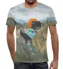 Заказать мужскую футболку в Москве. Футболка с полной запечаткой (мужская) Динозавр от Andrew Zaycev - готовые дизайны и нанесение принтов.