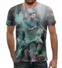 Заказать мужскую футболку в Москве. Футболка с полной запечаткой (мужская) Lionel  Messi (2) от T-shirt print  - готовые дизайны и нанесение принтов.