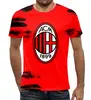 Заказать мужскую футболку в Москве. Футболка с полной запечаткой (мужская) AC Milan от THE_NISE  - готовые дизайны и нанесение принтов.
