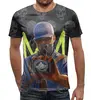Заказать мужскую футболку в Москве. Футболка с полной запечаткой (мужская) Watch Dogs 2 от balden - готовые дизайны и нанесение принтов.