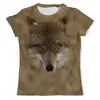 Заказать мужскую футболку в Москве. Футболка с полной запечаткой (мужская) Мордочка волка от weeert - готовые дизайны и нанесение принтов.