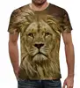 Заказать мужскую футболку в Москве. Футболка с полной запечаткой (мужская) Король лев от weeert - готовые дизайны и нанесение принтов.