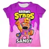 Заказать мужскую футболку в Москве. Футболка с полной запечаткой (мужская) BRAWL STARS SANDY от geekbox - готовые дизайны и нанесение принтов.