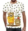 Заказать мужскую футболку в Москве. Футболка с полной запечаткой (мужская) Пчелы и мед от T-shirt print  - готовые дизайны и нанесение принтов.