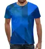 Заказать мужскую футболку в Москве. Футболка с полной запечаткой (мужская) Синий абстрактный от THE_NISE  - готовые дизайны и нанесение принтов.
