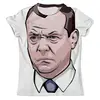 Заказать мужскую футболку в Москве. Футболка с полной запечаткой (мужская) Дмитрий Медведев не в духе от trygun - готовые дизайны и нанесение принтов.