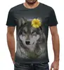 Заказать мужскую футболку в Москве. Футболка с полной запечаткой (мужская) Мой волк от weeert - готовые дизайны и нанесение принтов.