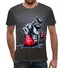 Заказать мужскую футболку в Москве. Футболка с полной запечаткой (мужская) Боксер от T-shirt print  - готовые дизайны и нанесение принтов.