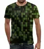 Заказать мужскую футболку в Москве. Футболка с полной запечаткой (мужская) Зеленые кубики от Fonzo - готовые дизайны и нанесение принтов.