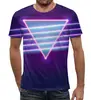 Заказать мужскую футболку в Москве. Футболка с полной запечаткой (мужская) Retro neon от galaxy secret - готовые дизайны и нанесение принтов.