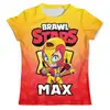 Заказать мужскую футболку в Москве. Футболка с полной запечаткой (мужская) BRAWL STARS MAX от geekbox - готовые дизайны и нанесение принтов.