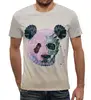 Заказать мужскую футболку в Москве. Футболка с полной запечаткой (мужская) Polygonal panda от Maks Lange - готовые дизайны и нанесение принтов.
