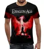 Заказать мужскую футболку в Москве. Футболка с полной запечаткой (мужская) Dragon Age от geekbox - готовые дизайны и нанесение принтов.