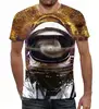 Заказать мужскую футболку в Москве. Футболка с полной запечаткой (мужская) Космонавт от BAD OWL - готовые дизайны и нанесение принтов.