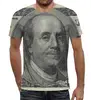 Заказать мужскую футболку в Москве. Футболка с полной запечаткой (мужская) Mr Dollar от Jimmy Flash - готовые дизайны и нанесение принтов.
