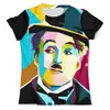 Заказать мужскую футболку в Москве. Футболка с полной запечаткой (мужская) Чарли Чаплин от Zamula - готовые дизайны и нанесение принтов.