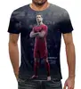 Заказать мужскую футболку в Москве. Футболка с полной запечаткой (мужская) Ronaldo от skynatural - готовые дизайны и нанесение принтов.
