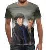 Заказать мужскую футболку в Москве. Футболка с полной запечаткой (мужская) Sherlock  от ПРИНТЫ ПЕЧАТЬ  - готовые дизайны и нанесение принтов.