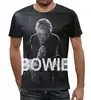 Заказать мужскую футболку в Москве. Футболка с полной запечаткой (мужская) David Bowie от cherdantcev - готовые дизайны и нанесение принтов.
