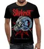 Заказать мужскую футболку в Москве. Футболка с полной запечаткой (мужская) Slipknot  от geekbox - готовые дизайны и нанесение принтов.