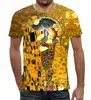 Заказать мужскую футболку в Москве. Футболка с полной запечаткой (мужская) Gustav Klimt (Cat) от balden - готовые дизайны и нанесение принтов.