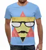 Заказать мужскую футболку в Москве. Футболка с полной запечаткой (мужская)  Triangular Face от ZakonVash - готовые дизайны и нанесение принтов.