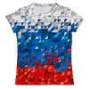 Заказать мужскую футболку в Москве. Футболка с полной запечаткой (мужская) Flag RF PIXEL от balden - готовые дизайны и нанесение принтов.