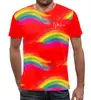 Заказать мужскую футболку в Москве. Футболка с полной запечаткой (мужская) dorstyle rainbow от Сергей Дорожкин - готовые дизайны и нанесение принтов.