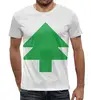 Заказать мужскую футболку в Москве. Футболка с полной запечаткой (мужская) Зелёная ёлка танграм от namormai@mail.ru - готовые дизайны и нанесение принтов.