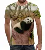 Заказать мужскую футболку в Москве. Футболка с полной запечаткой (мужская) Панда от Violet - готовые дизайны и нанесение принтов.