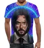 Заказать мужскую футболку в Москве. Футболка с полной запечаткой (мужская) Keanu Reeves (Джон Уик) от T-shirt print  - готовые дизайны и нанесение принтов.