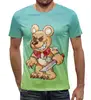 Заказать мужскую футболку в Москве. Футболка с полной запечаткой (мужская) Фредди мишка от T-shirt print  - готовые дизайны и нанесение принтов.