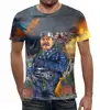 Заказать мужскую футболку в Москве. Футболка с полной запечаткой (мужская) И.В.Сталин    от T-shirt print  - готовые дизайны и нанесение принтов.