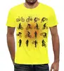 Заказать мужскую футболку в Москве. Футболка с полной запечаткой (мужская) Велосипедисты  от T-shirt print  - готовые дизайны и нанесение принтов.