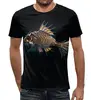 Заказать мужскую футболку в Москве. Футболка с полной запечаткой (мужская) Большая рыба от T-shirt print  - готовые дизайны и нанесение принтов.