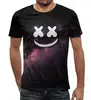 Заказать мужскую футболку в Москве. Футболка с полной запечаткой (мужская) Marshmello Cosmos от weeert - готовые дизайны и нанесение принтов.
