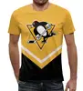 Заказать мужскую футболку в Москве. Футболка с полной запечаткой (мужская) Pittsburgh Penguins от Nos  - готовые дизайны и нанесение принтов.