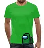 Заказать мужскую футболку в Москве. Футболка с полной запечаткой (мужская) Among Us Green от El Fox - готовые дизайны и нанесение принтов.
