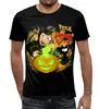 Заказать мужскую футболку в Москве. Футболка с полной запечаткой (мужская) Halloween          от T-shirt print  - готовые дизайны и нанесение принтов.