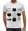 Заказать мужскую футболку в Москве. Футболка с полной запечаткой (мужская) Милые котики от Amerikanka - готовые дизайны и нанесение принтов.