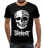 Заказать мужскую футболку в Москве. Футболка с полной запечаткой (мужская) Slipknot от geekbox - готовые дизайны и нанесение принтов.