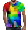 Заказать мужскую футболку в Москве. Футболка с полной запечаткой (мужская) Pixel от Fonzo - готовые дизайны и нанесение принтов.