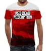 Заказать мужскую футболку в Москве. Футболка с полной запечаткой (мужская) Red Dead Redemption game от Leichenwagen - готовые дизайны и нанесение принтов.