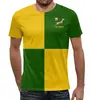 Заказать мужскую футболку в Москве. Футболка с полной запечаткой (мужская) Южная Африка регби от rugby - готовые дизайны и нанесение принтов.